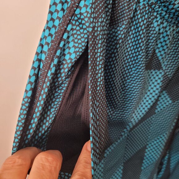 Nike Dri-Fit Mens Athletic Shorts Blue/Black Geometric Pattern Size M - Picture 4 of 6